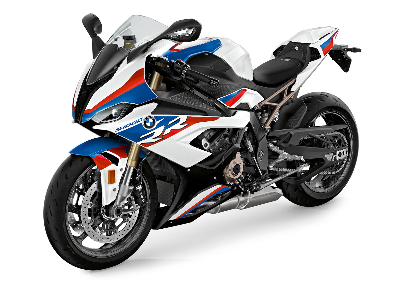 2019 BMW S 1000 RR Front Exterior Red Blue and White